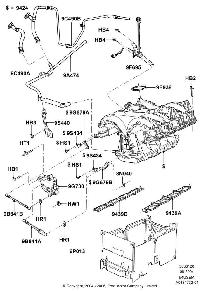 20D - Intake Manifold, 5.4L 3V V8; 23/AUG/2004-18/AUG/2008