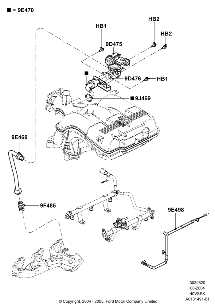 Exhaust Gas Recirculation, 4.0L V6 12V SOHC EFI