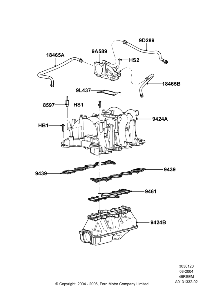 20E - Intake Manifold, Romeo 4.6 SOHC EFI; 23/AUG/2004-17/JUL/2006