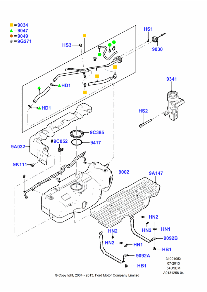 05X - Fuel Tank, 5.4L 3V V8, LHD 4WD (Part Time Drive), With Fr.Sus/Trans/Fuel Skidplates; 02/AUG/2004-02/AUG/2006