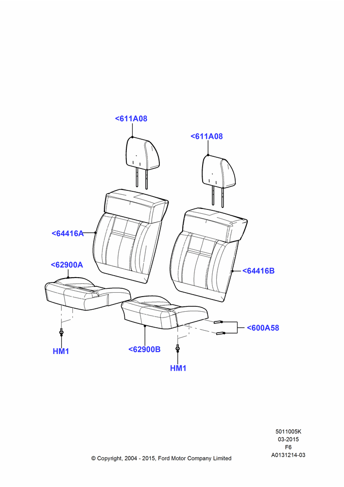 05K - Front Seat Covers, Sports Front Seat, Super Cab, With Captain Chair Front Seats; 23/AUG/2004-08/AUG/2005