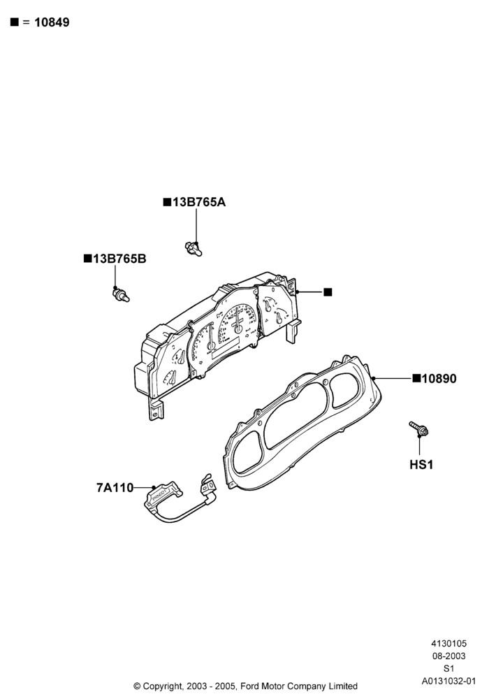05B - Instrument Cluster; 04/AUG/2003-30/JUN/2005