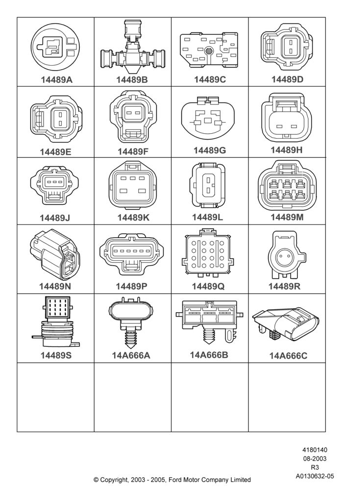 40B - Wiring Connectors, Page B; 04/AUG/2003-16/DEC/2011