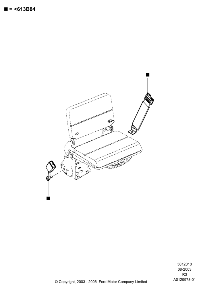 10A - Rear Seat Belts, Super Cab; 04/AUG/2003-02/AUG/2004