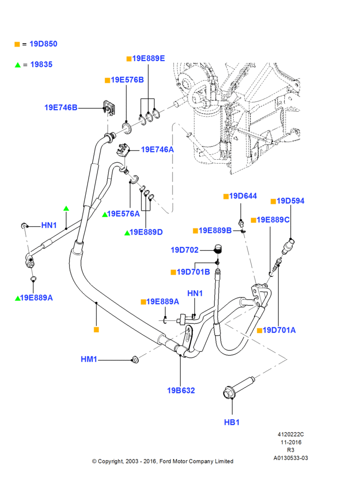 22C - Air Conditioning System, 4.0L V6 12V SOHC EFI, With Air Conditioning; 04/AUG/2003-16/DEC/2011
