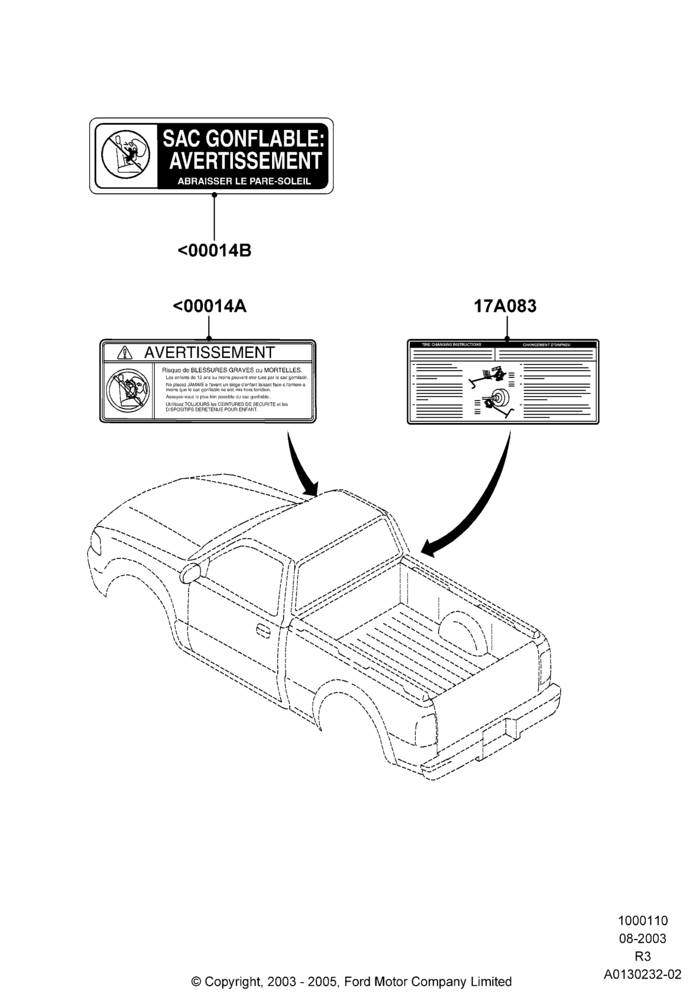 10C - Decals, Warning & Emissions; 04/AUG/2003-16/DEC/2011