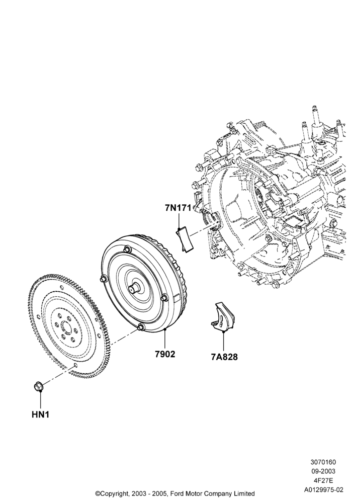 60E - Converter, 4-Speed Automatic Transaxle - 4F27E, 2.0L Duratec HE (137PS); 05/APR/2004-07/DEC/2010