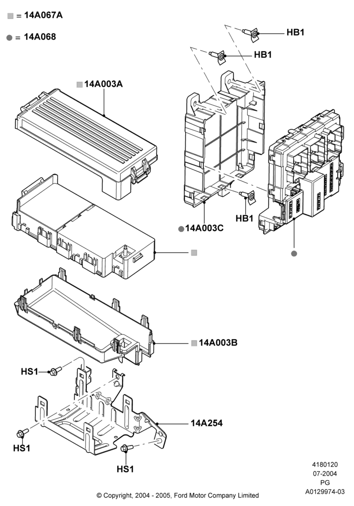 20B - Fuses, Holders and Circuit Breakers, Fuse panels and Relay panels; 12/JUL/2004-30/APR/2007
