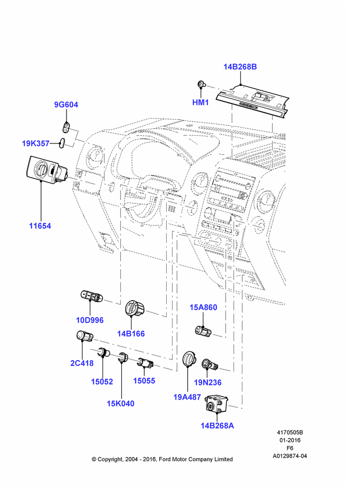 05B - Instrument Panel Related Parts; 23/AUG/2004-18/AUG/2008