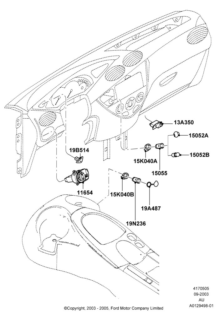 05A - Instrument Panel Related Parts; 04/SEP/2003-05/APR/2004