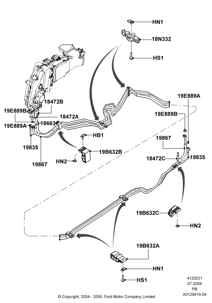 21 - Auxiliary Heater Hoses; 12/JUL/2004-04/JUN/2007