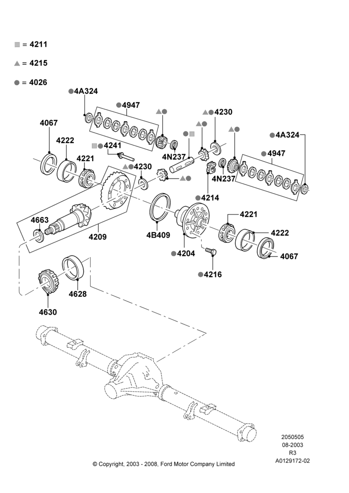 05B - Components - Rear Axle Diff & Carr., Rear Axle Limited Slip Differential; 04/AUG/2003-01/MAY/2006