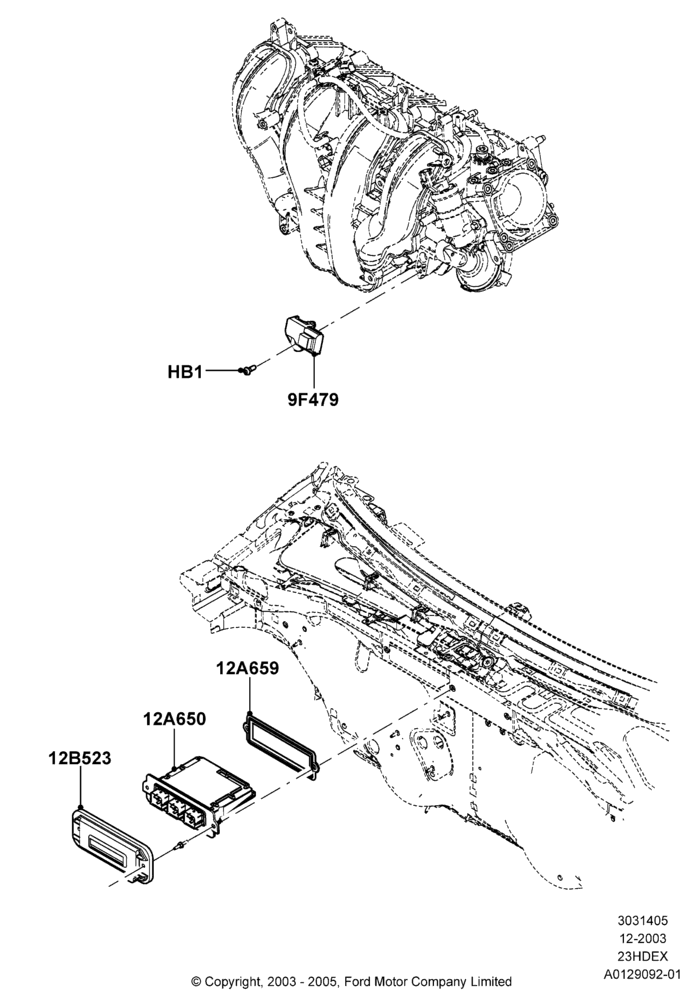 05C - Engine Modules and Sensors, (-)"CDN/MEX/USA", 2.3L Duratec-HE (145PS) - MI4; 22/DEC/2003-01/MAY/2006