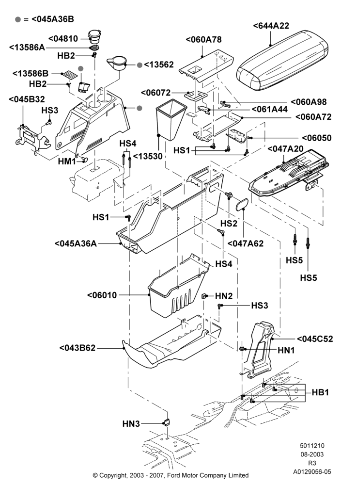 10C - Console - Floor, With Audiophile Sound System, With Full Floor Console; 04/AUG/2003-01/MAY/2006
