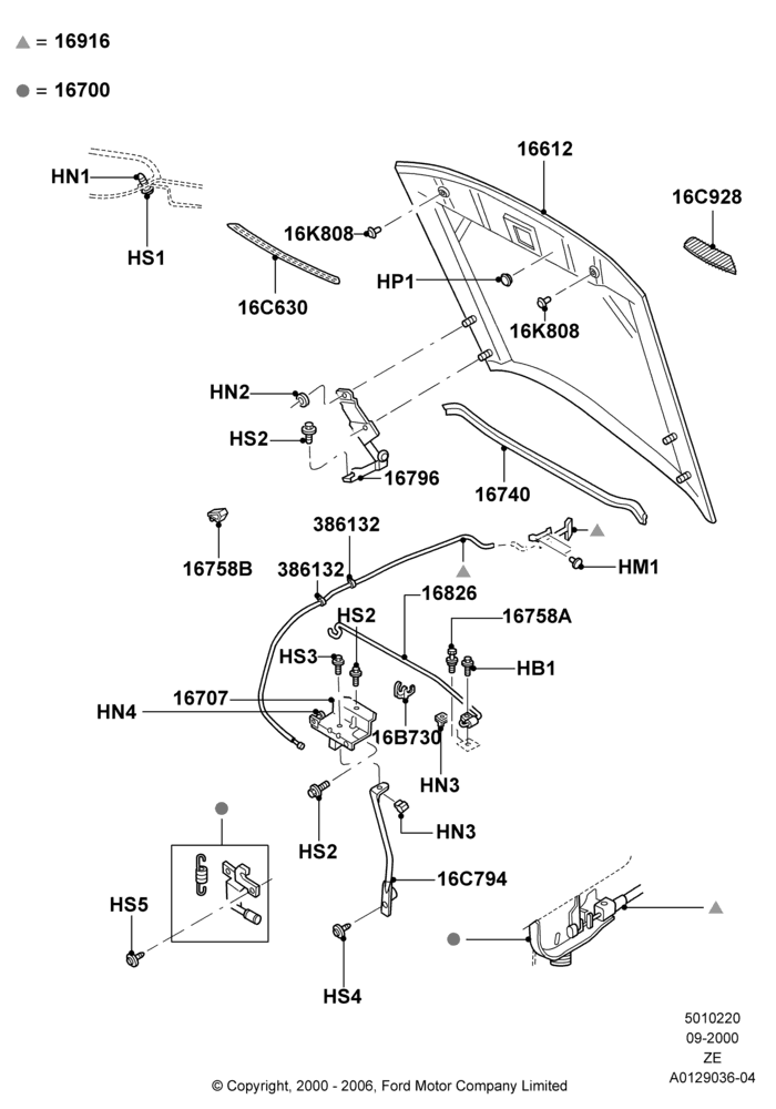 20K - Hood and Related Parts, Cobra; 18/SEP/2000-12/MAY/2004