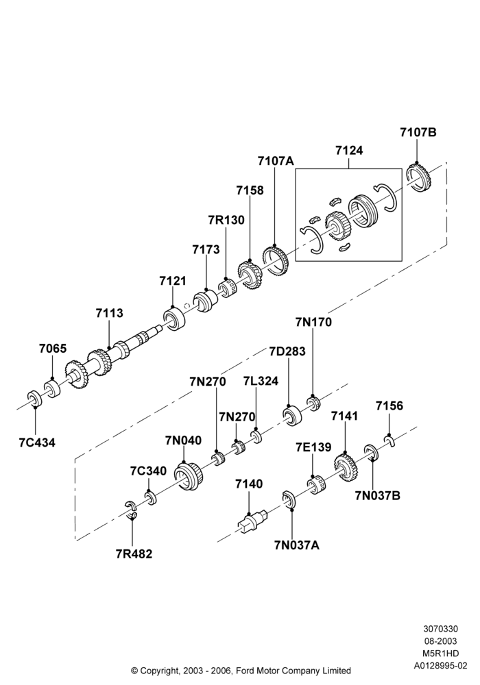30C - Transmission Counter Shaft Cluster, 4.0L V6 12V SOHC EFI; 04/AUG/2003-16/DEC/2011