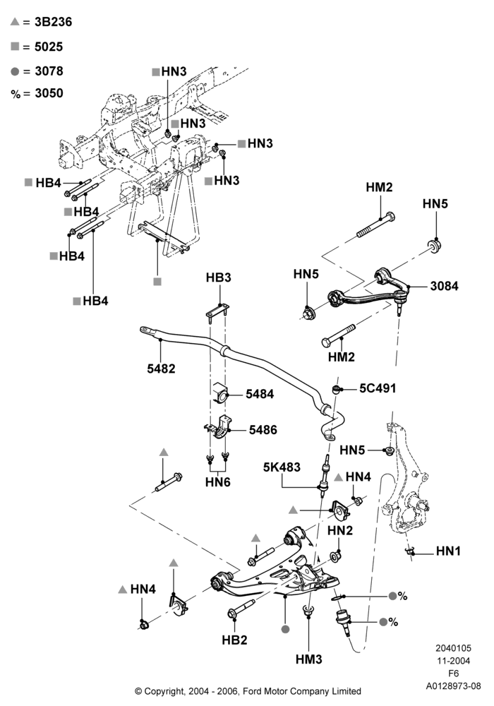 Front Susp.Arms/Stabilizer/X-Member