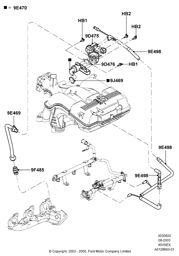 Exhaust Gas Recirculation, 4.0L V6 12V SOHC EFI