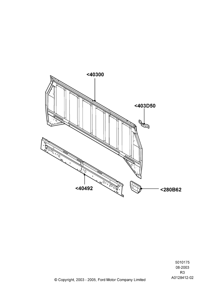 75 - Back Panel and Rear Window; 04/AUG/2003-16/DEC/2011