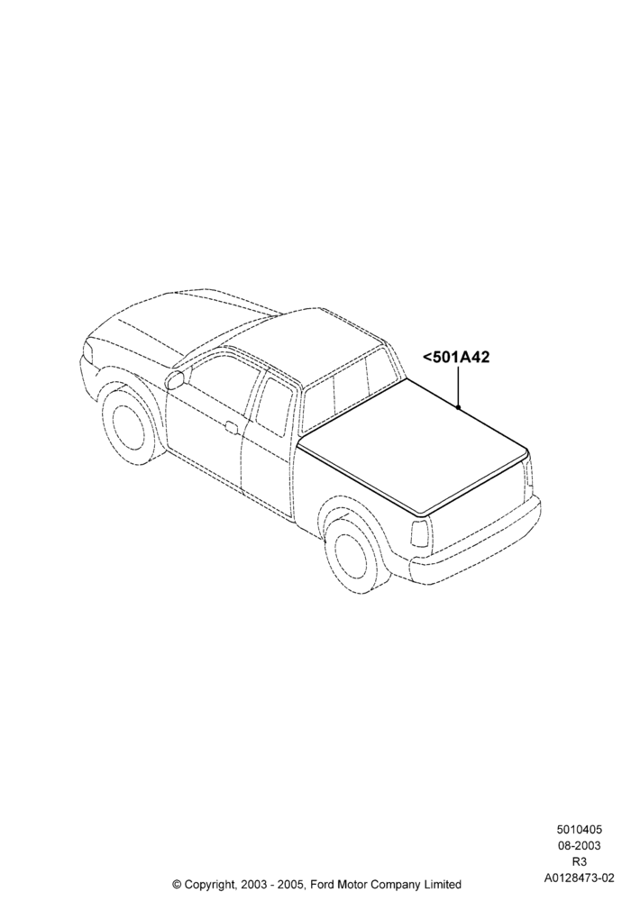 05U - Pick Up Box/Tailgate and Tonneau, Accessories, Leer One-Piece Fiberglass; 04/AUG/2003-04/JUN/2007