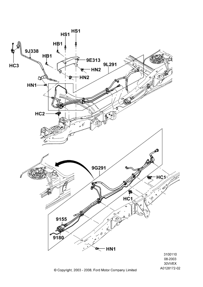 10A - Fuel Lines, 3.0 V6 12V OHV EFI; 04/AUG/2003-01/MAY/2006