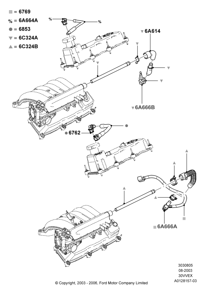 05 - Emission Control - Crankcase, 3.0 V6 12V OHV EFI; 04/AUG/2003-18/AUG/2008