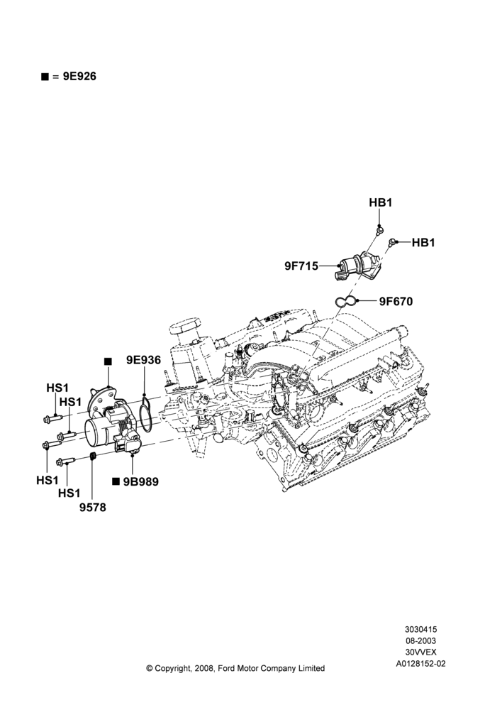 15 - Throttle Housing, 3.0 V6 12V OHV EFI; 04/AUG/2003-18/AUG/2008