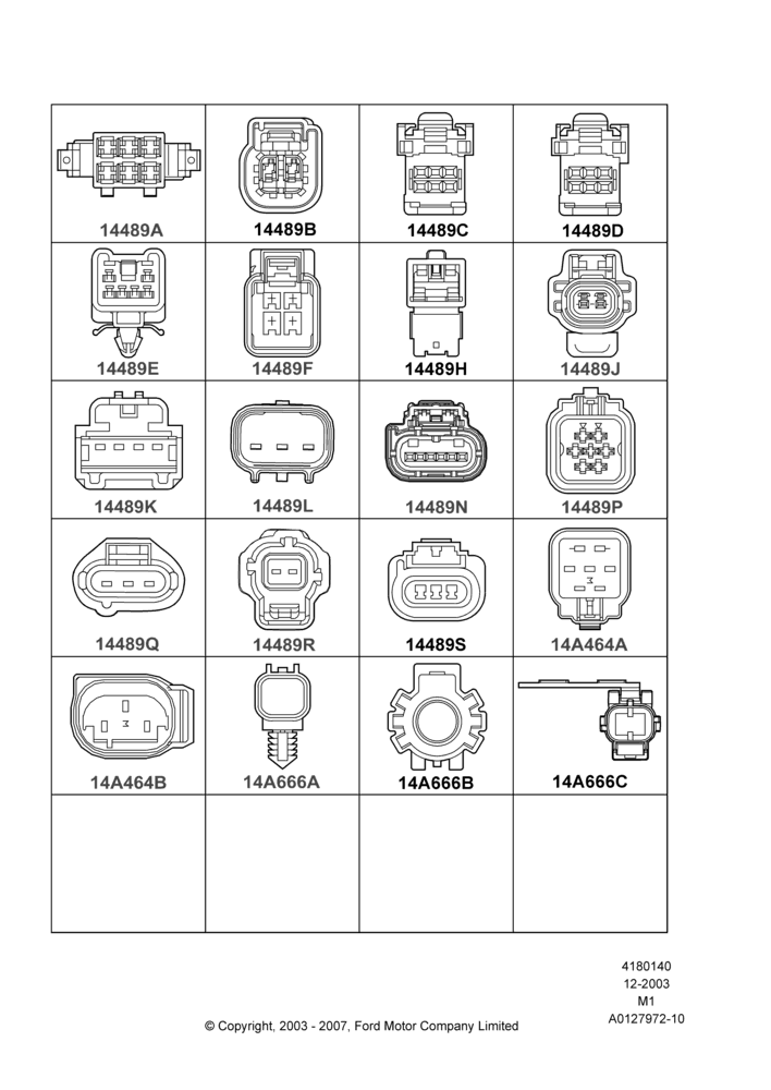 40C - Wiring Connectors, Page B; 22/DEC/2003-01/MAY/2006