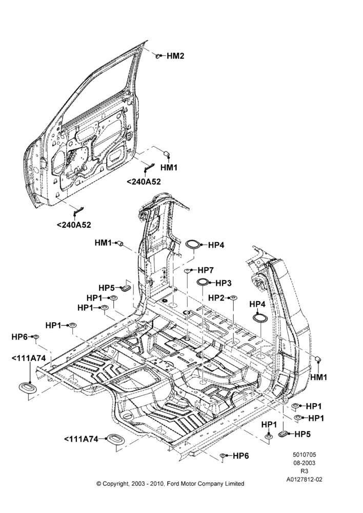05A - Plugs - Body, Regular Cab; 04/AUG/2003-16/DEC/2011