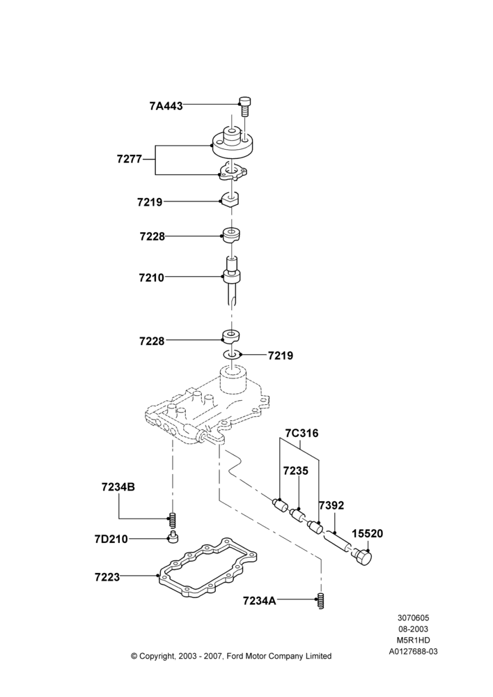 05D - Gear Change Lever - Manual Trans, 4.0L V6 12V SOHC EFI, 5 Spd Man Trans  - R1HD, Top Cover And Stub Lever; 04/AUG/2003-16/DEC/2011