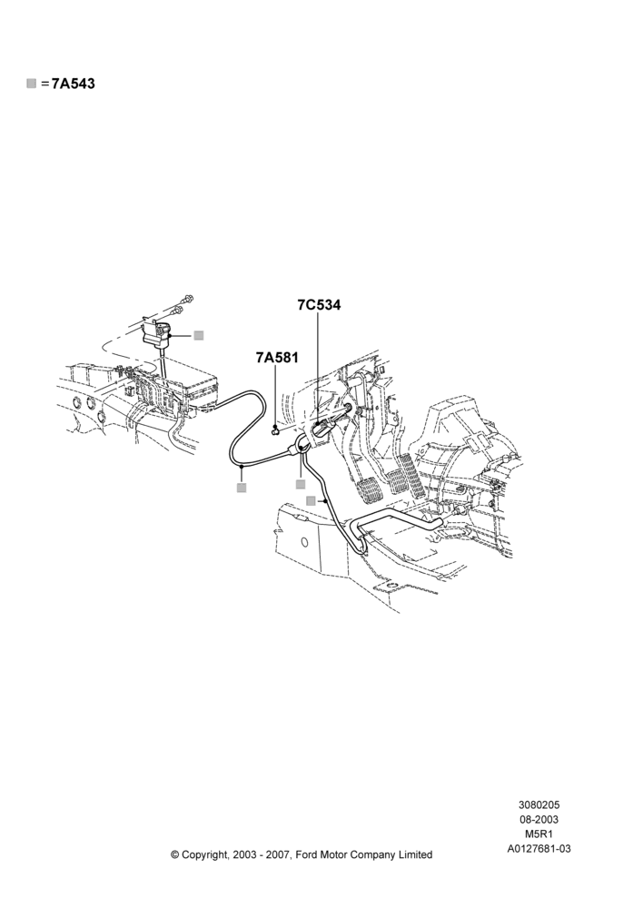 05 - Clutch Master and Slave Cylinders, 2.3L 4V NA I4 Petrol, 3.0 V6 12V OHV EFI, M5R1 - 5 Speed Manual; 04/AUG/2003-16/DEC/2011