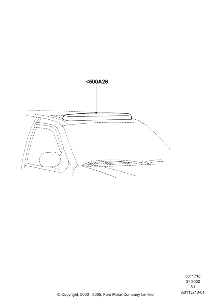 10B - Sliding Roof Mechanism and Controls, (+)"CDN/USA", Accessory, With Deflector; 31/JAN/2000-30/JUN/2005