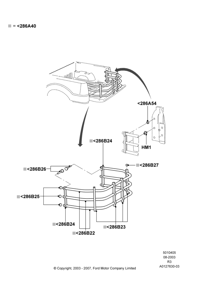 05D - Pick Up Box/Tailgate and Tonneau, Pickup Box Extender; 04/AUG/2003-16/DEC/2011