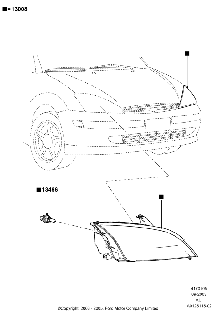 05C - Headlamps and Front Flasher Lamps, Accessory, Projector Beam Headlamps; 04/SEP/2003-05/APR/2004