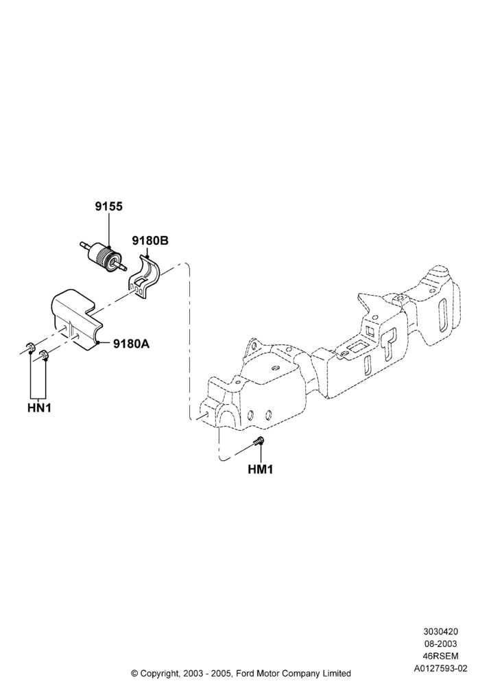 Fuel Filter, Romeo 4.6 SOHC EFI