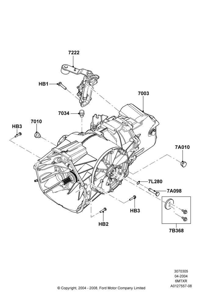 05 - Manual Transmission and Case, 6 Spd Man Rear Transaxle; 30/JUN/2004-20/SEP/2006