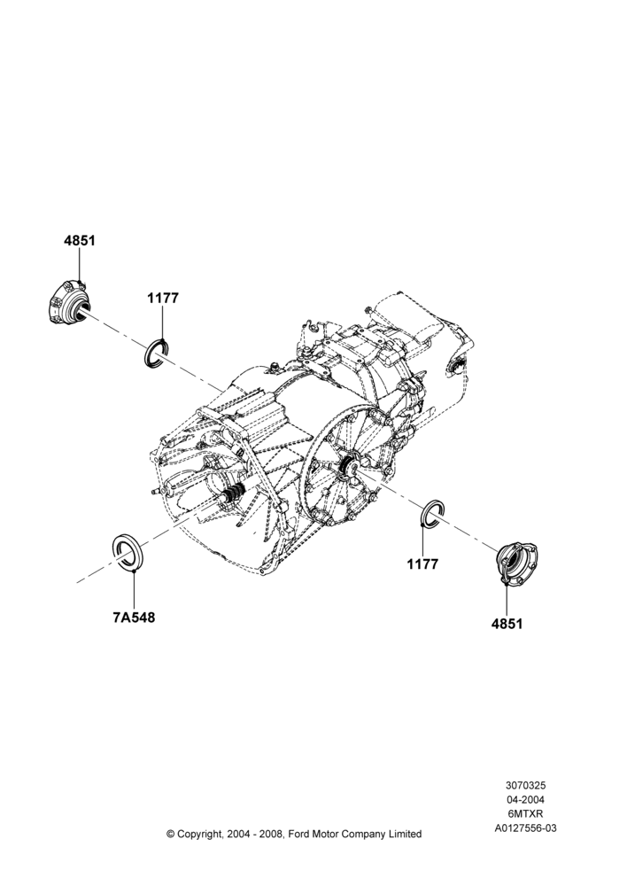 25 - Manual Transaxle Diff. Components, 6 Spd Man Rear Transaxle; 30/JUN/2004-20/SEP/2006
