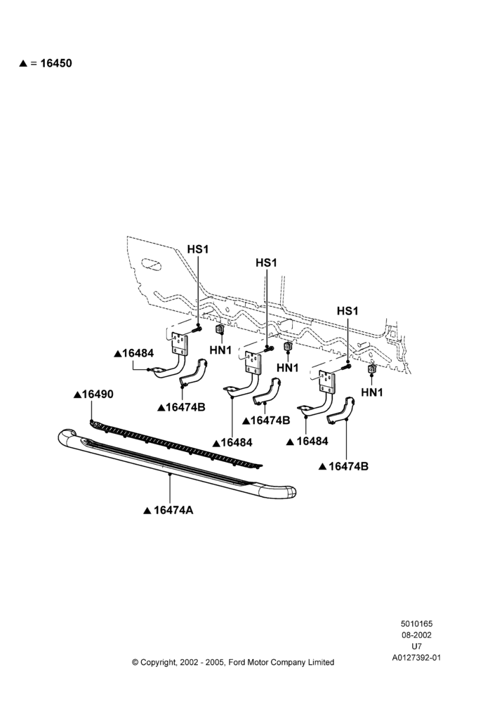 65C - Running Boards/Side Steps, Production Installed; 19/AUG/2002-09/MAY/2003