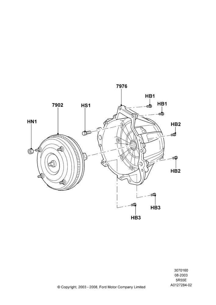 60D - Converter, 4.0L V6 12V SOHC EFI, 5R44E/5R55E - 5 Speed Auto Trans; 04/AUG/2003-16/DEC/2011