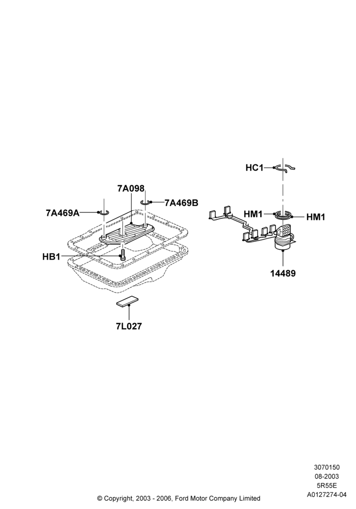 50H - Valve Body - Main Control & Servo's, 5R44E/5R55E - 5 Speed Auto Trans; 04/AUG/2003-16/DEC/2011
