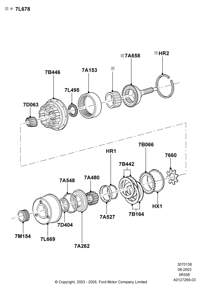 38C - Coast Clutch and Components, 5R44E/5R55E - 5 Speed Auto Trans; 04/AUG/2003-16/DEC/2011