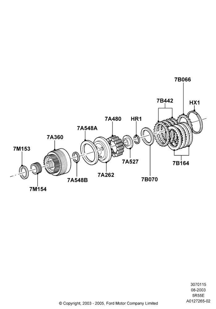 15C - Forward Clutch and Components, 5R44E/5R55E - 5 Speed Auto Trans; 04/AUG/2003-16/DEC/2011