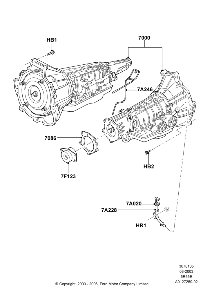 05C - Auto Trans Assy & Speedometer Drive, 3.0 V6 12V OHV EFI, 5R44E/5R55E - 5 Speed Auto Trans; 04/AUG/2003-16/DEC/2011