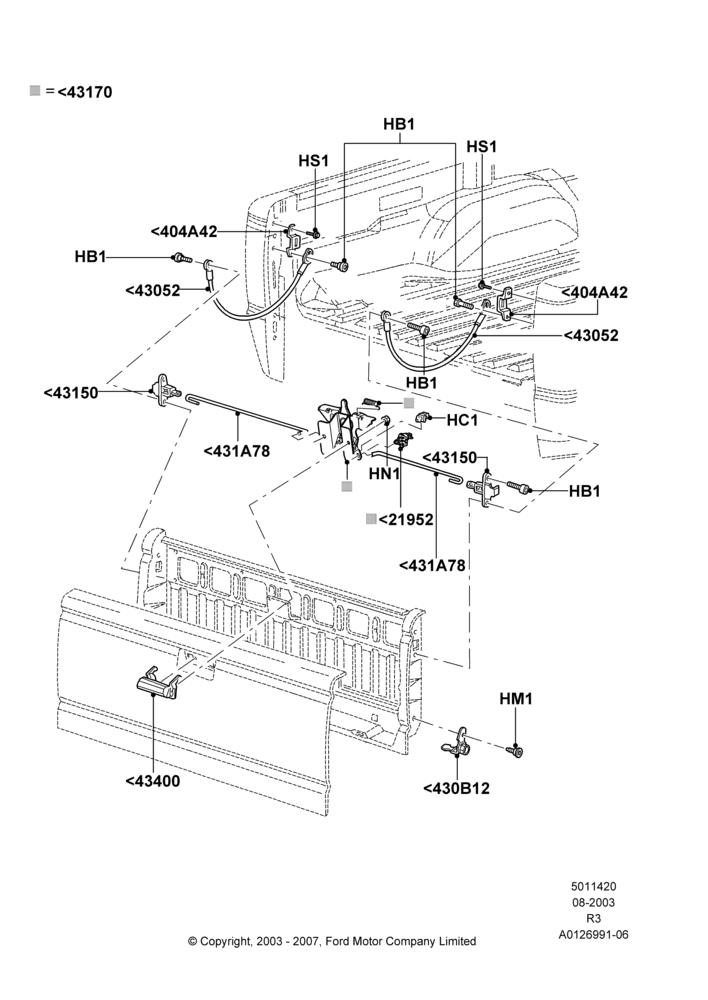 20 - Luggage Compt/Tailgte Lock Controls; 04/AUG/2003-16/DEC/2011