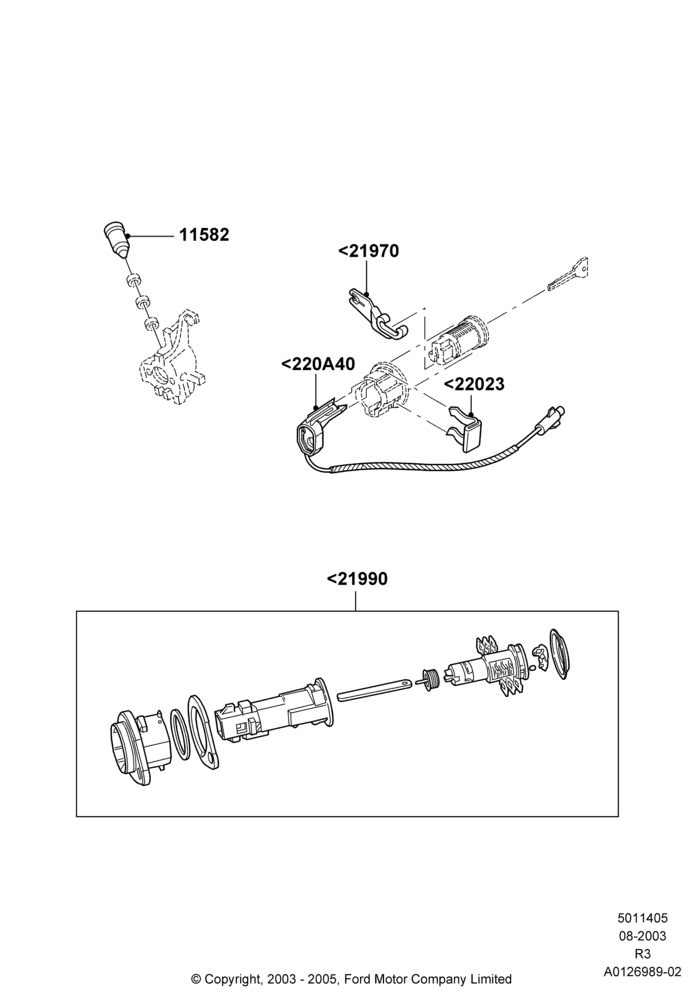 05 - Vehicle Lock Sets and Repair Kits; 04/AUG/2003-16/DEC/2011