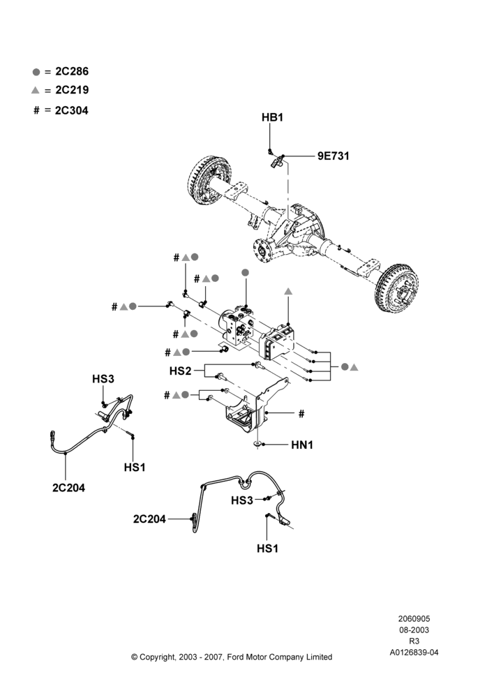 05A - Anti-Lock Braking System; 04/AUG/2003-14/SEP/2009