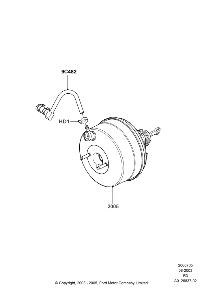 05A - Brake Booster; 04/AUG/2003-01/MAY/2006