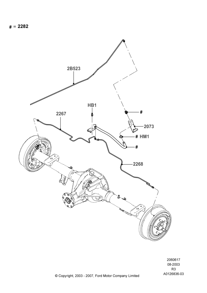 17A - REAR BRAKE LINES; 04/AUG/2003-01/MAY/2006