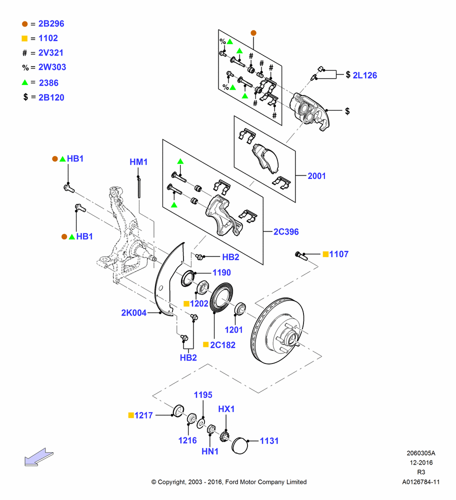 Front Brake Discs and Calipers, LHD RWD