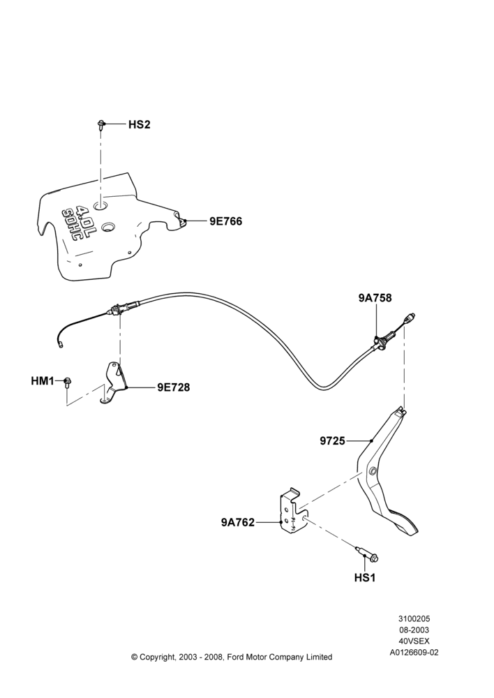 05F - Accelerator/Injection Pump Controls, 4.0L V6 12V SOHC EFI; 04/AUG/2003-16/DEC/2011